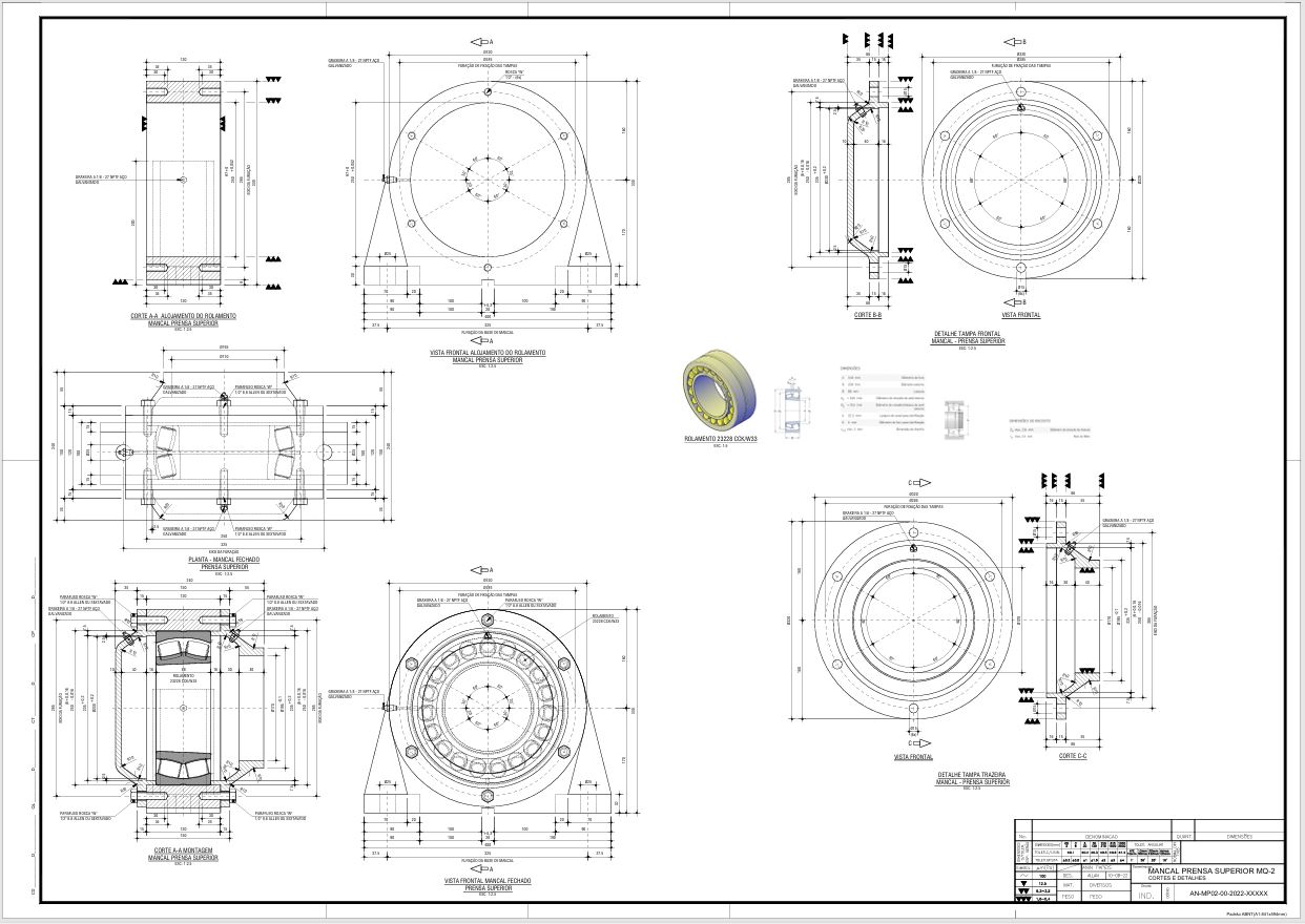 Mancal prensa superior